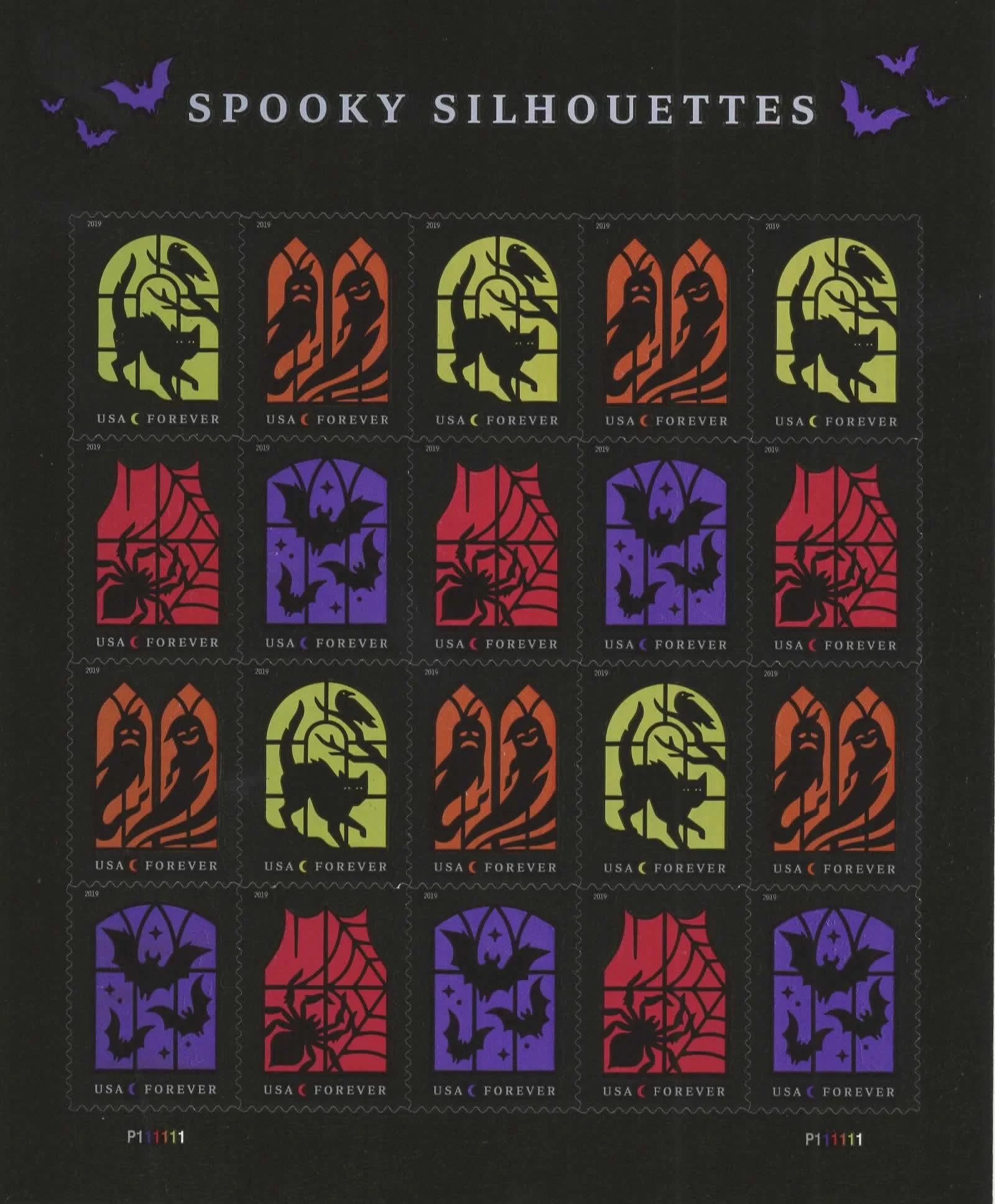 Spooky Silhouettes Halloween 2019 - USTAMPS