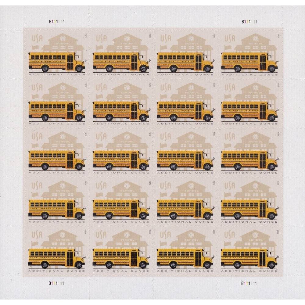 School Bus 2023 - 10 Sheets / 200 Pcs