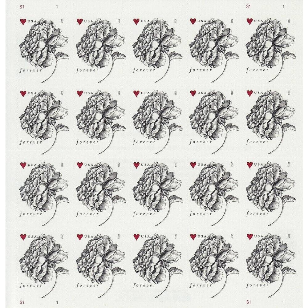 Vintage Rose 2015 - 5 Sheets / 100 Pcs