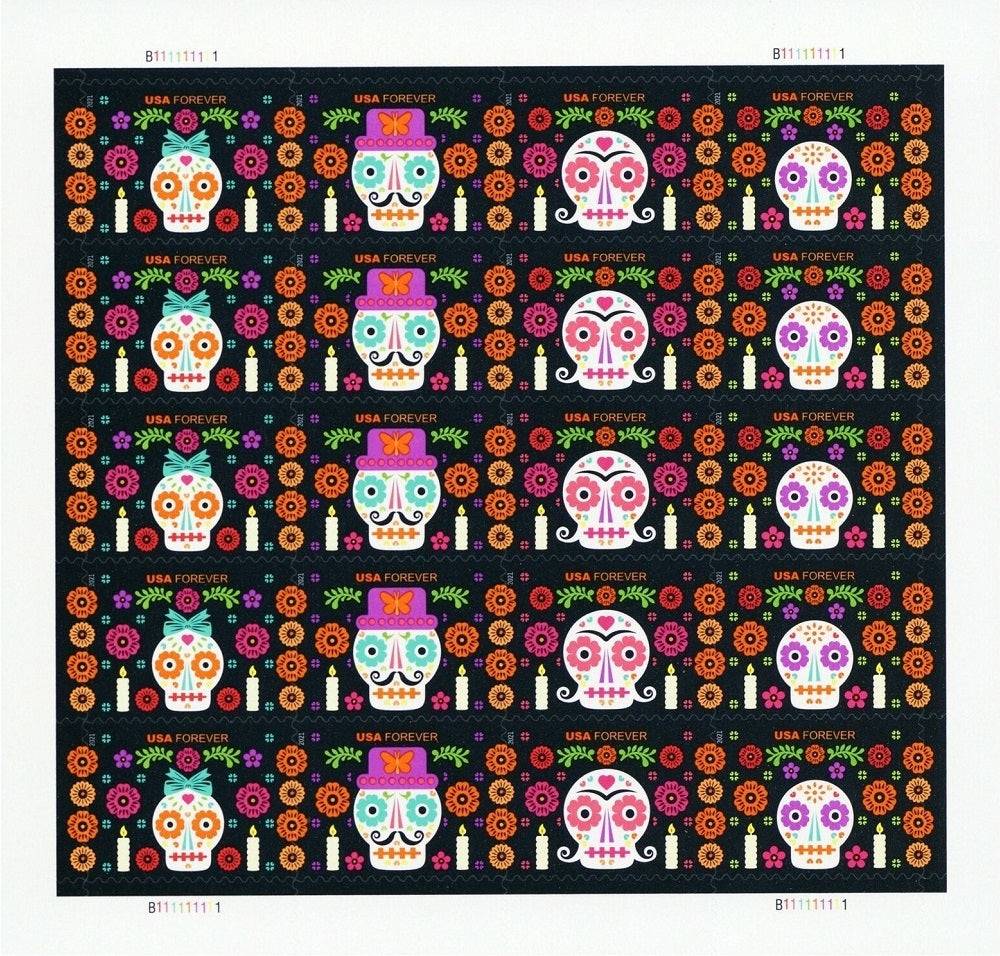 Day of the Dead 2021 - 5 Sheets / 100 Pcs