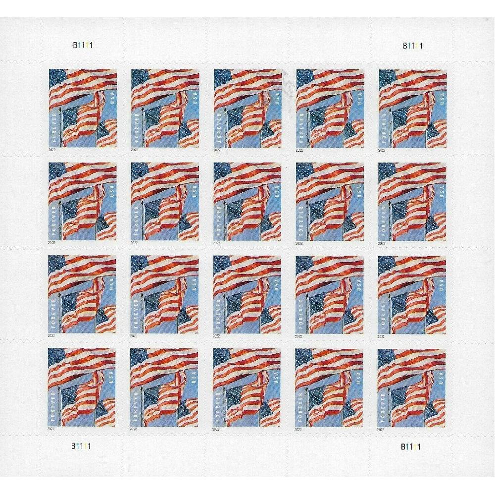 Flag 2022 Sheet - 5 Sheets / 100 Pcs