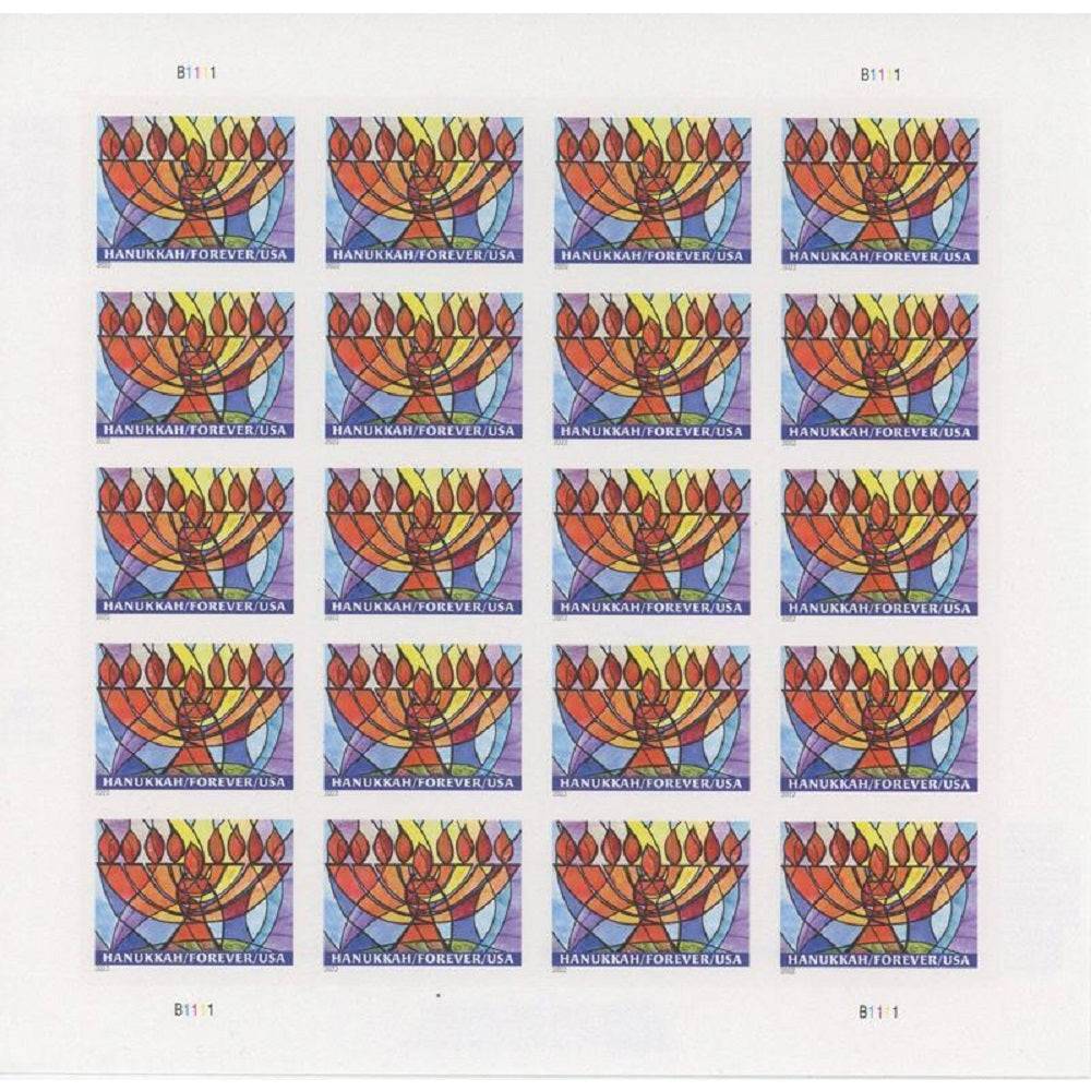 Hanukkah 2022 - 5 Sheets / 100 Pcs