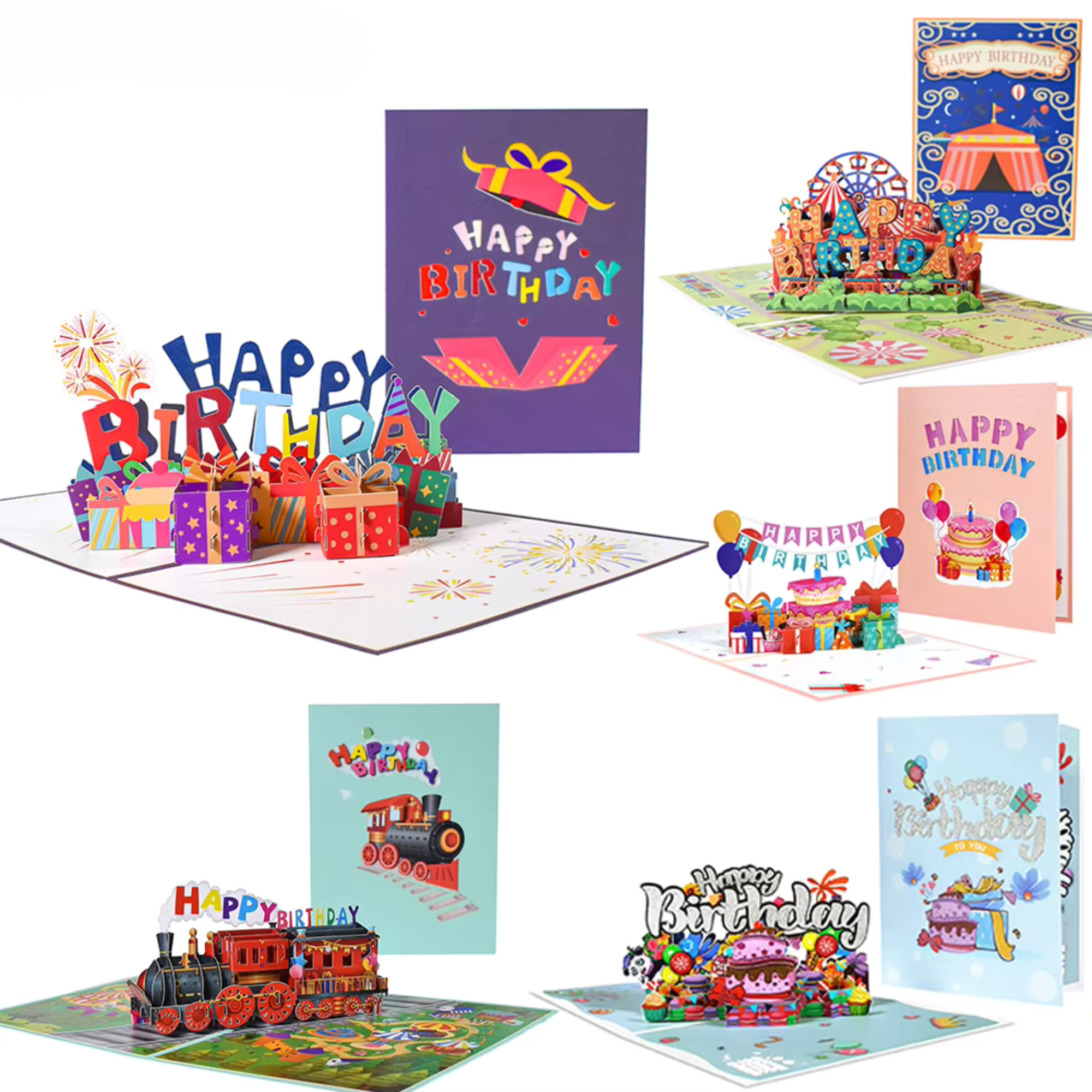 SET 3D Happy Birthday Card - USTAMPS