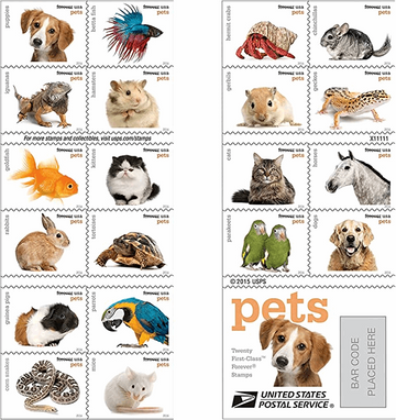 Pets Celebrate Animals 2016  - 5 Booklets / 100 Pcs