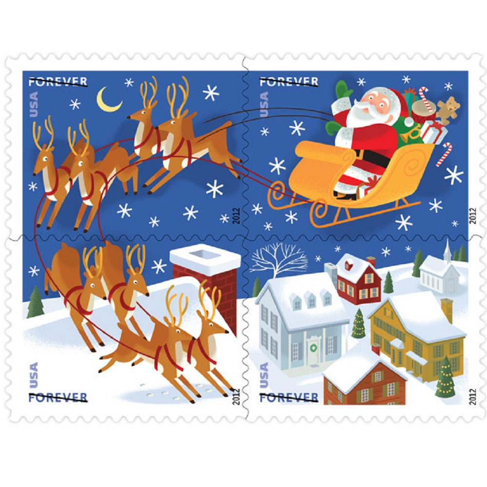 Santa and Sleigh 2012 - USTAMPS