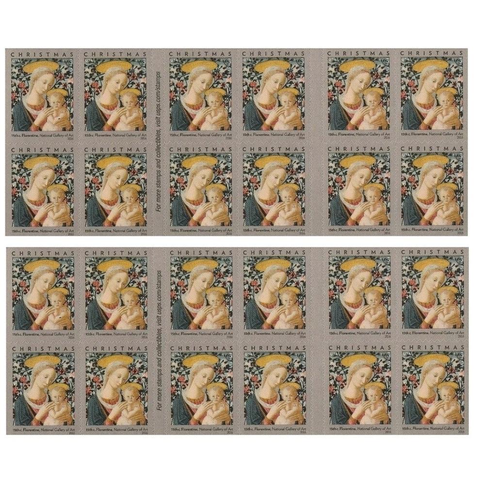 Florentine Madonna and Child 2016 - 5 Booklets / 100 Pcs - USTAMPS