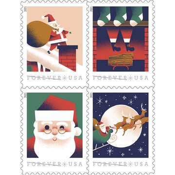 A Visit From St. Nick 2021 - 5 Booklets / 100 Pcs - USTAMPS