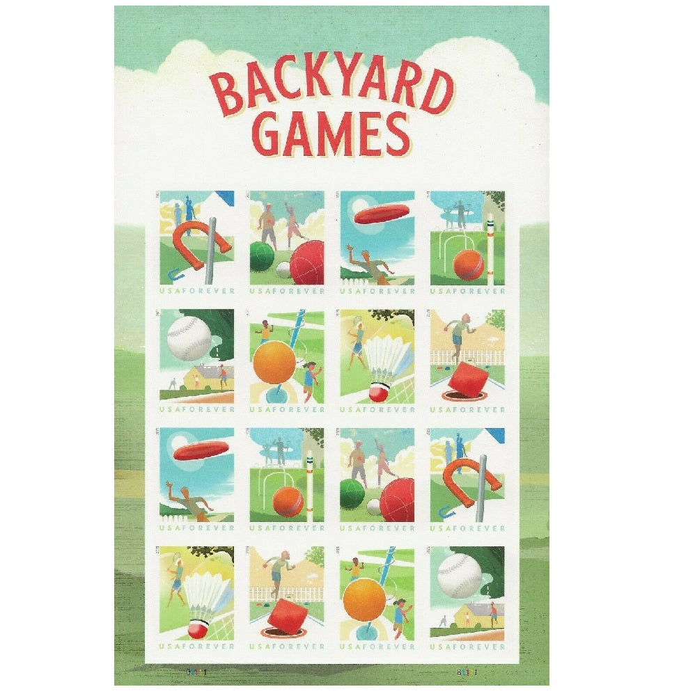 Backyard Games 2021 - 5 Sheets / 80 Pcs - USTAMPS