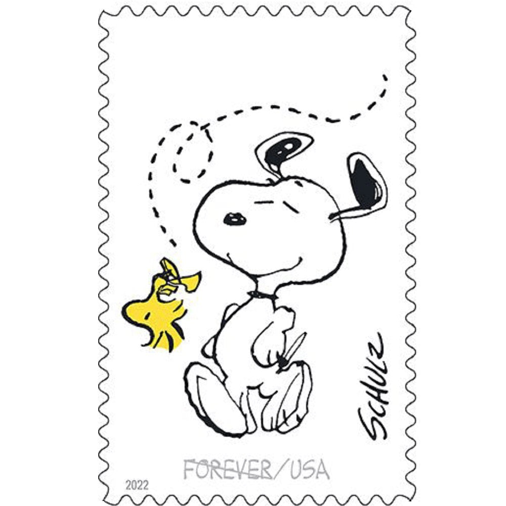 Charles M. Schulz 2022 - 5 Sheets / 100 Pcs - USTAMPS