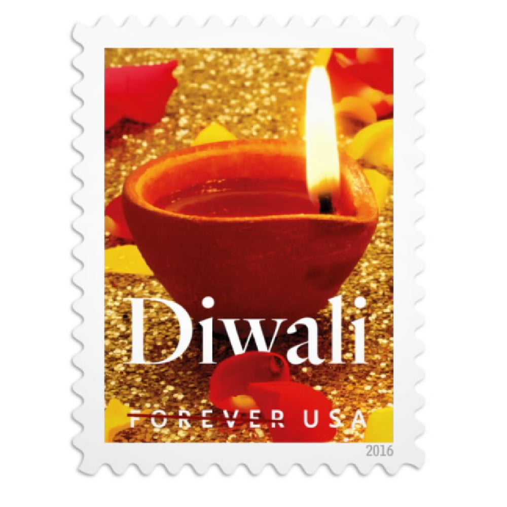 Diwali 2016 - 5 Sheets / 100 Pcs - USTAMPS