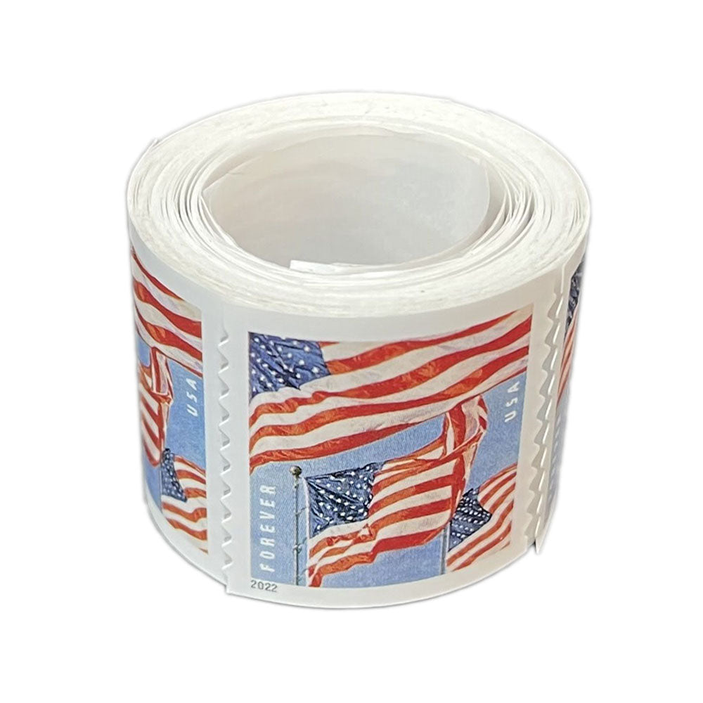 Flag 2022 Roll - 1 Roll / 100 Pcs - USTAMPS