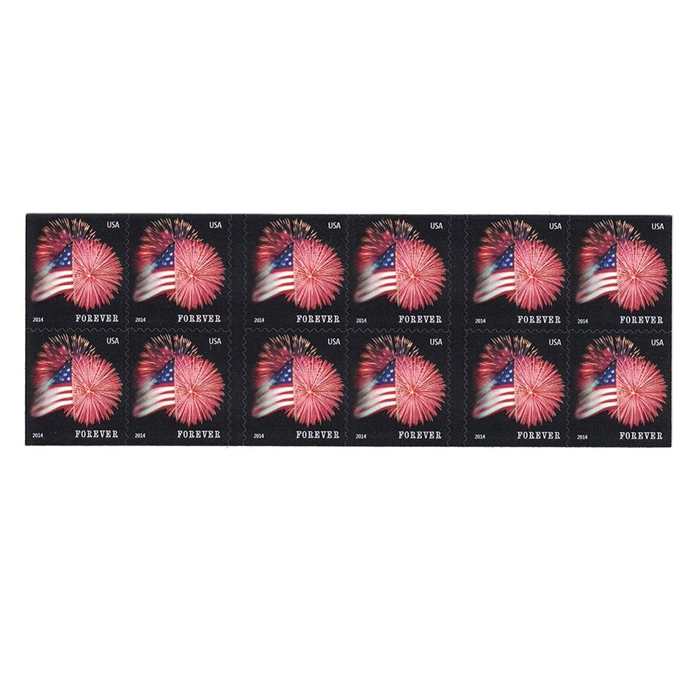 Flag Fireworks 2014 - 5 Booklets / 100 Pcs - USTAMPS