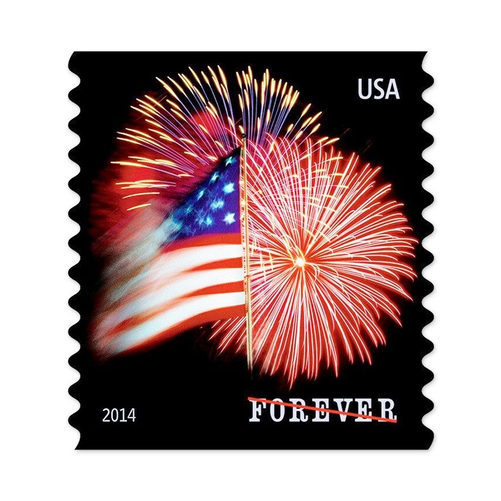 Flag Fireworks 2014 - 5 Booklets / 100 Pcs - USTAMPS